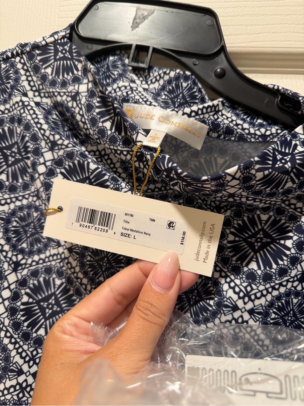 Jude Connally Navy & White Geometric Lounge Top and Pants Set - Picture 2 of 5